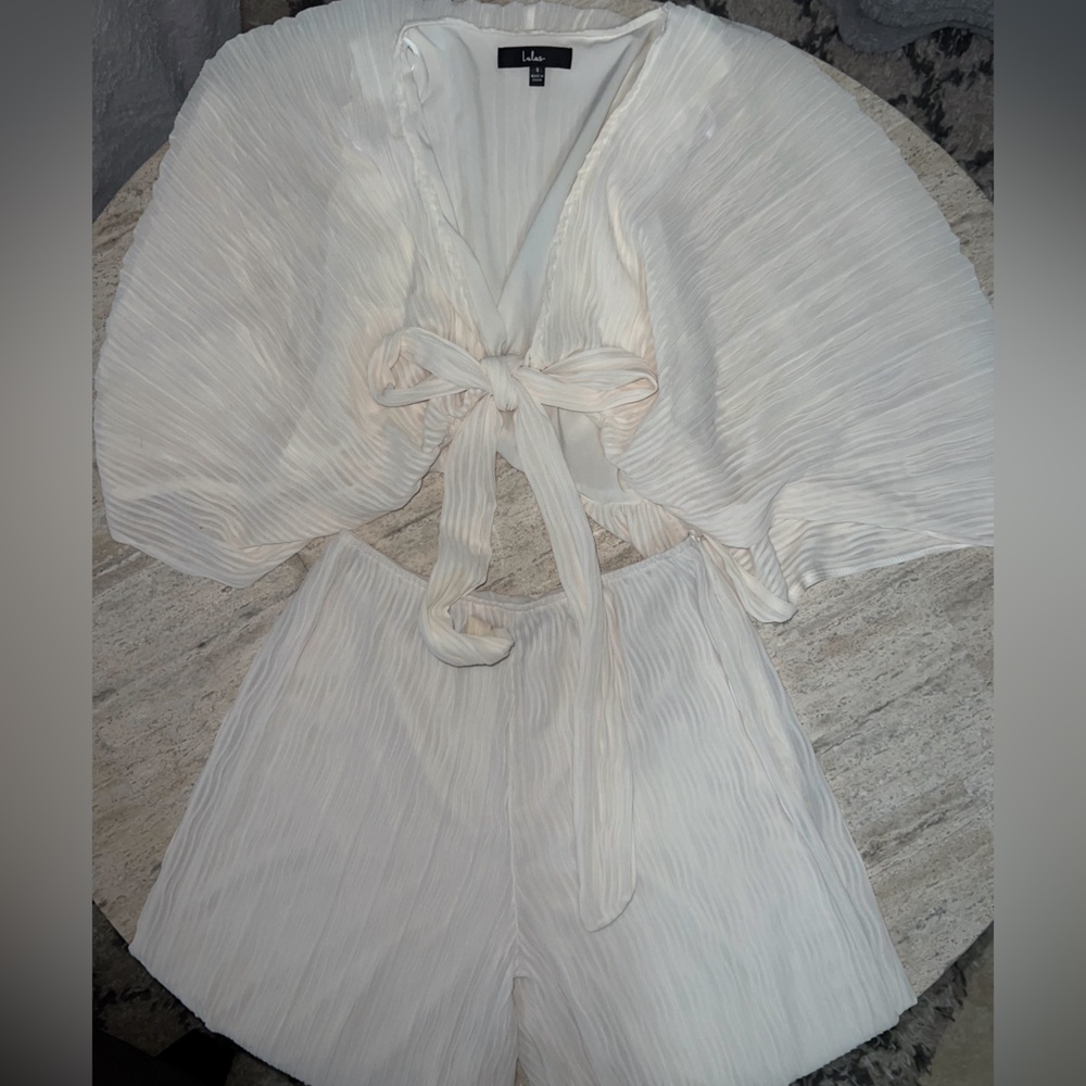 Ivory Front Tie Lulus Two Piece Set
